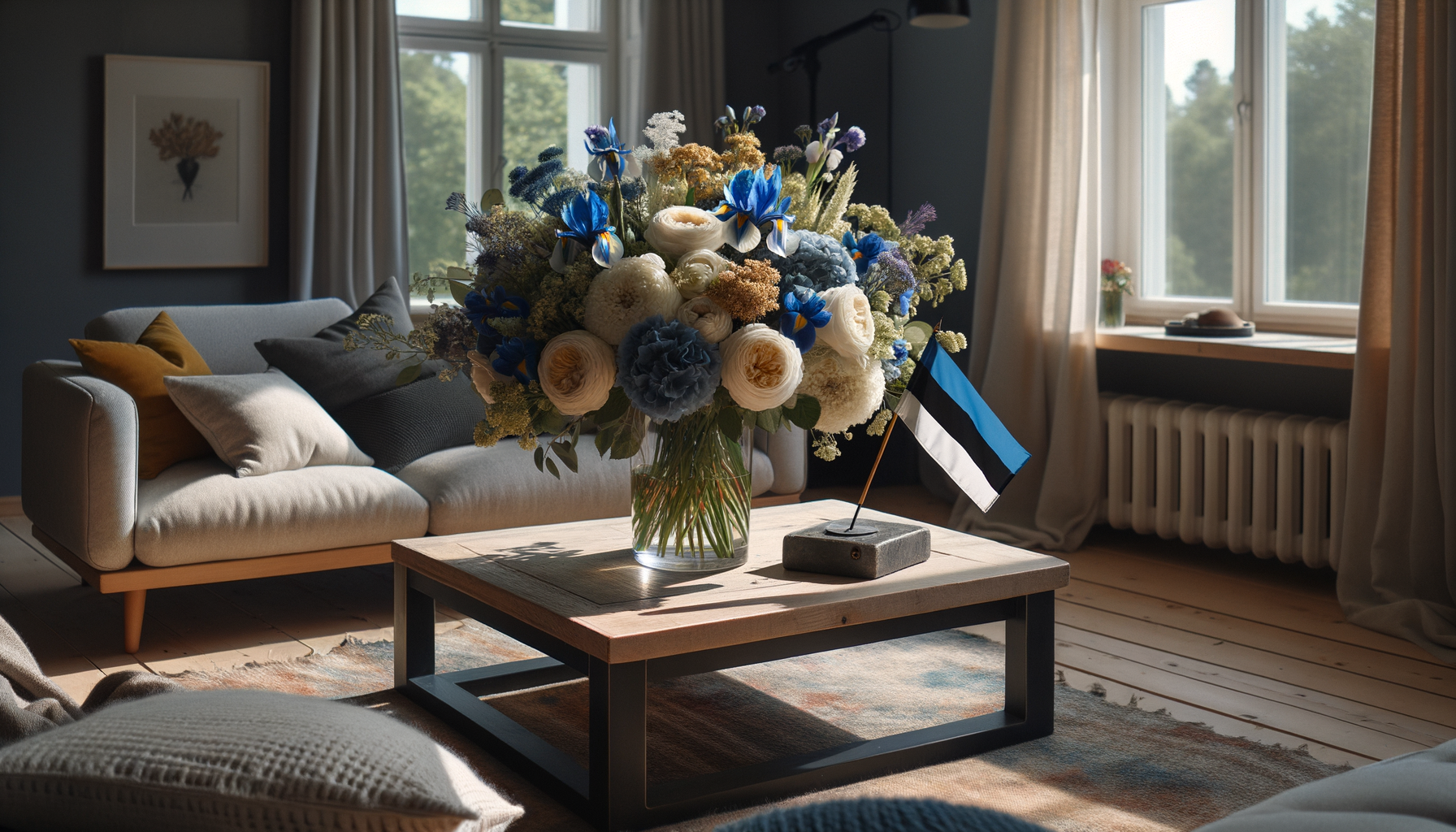 Send flowers to Estonia – flower bouquet inspired by Estonia's national colours